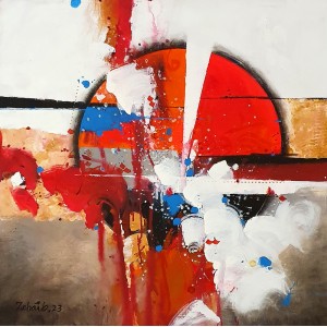 Zohaib Rind, 24 x 24 Inch, Acrylic On Canvas, Abstract Painting, AC-ZR-182